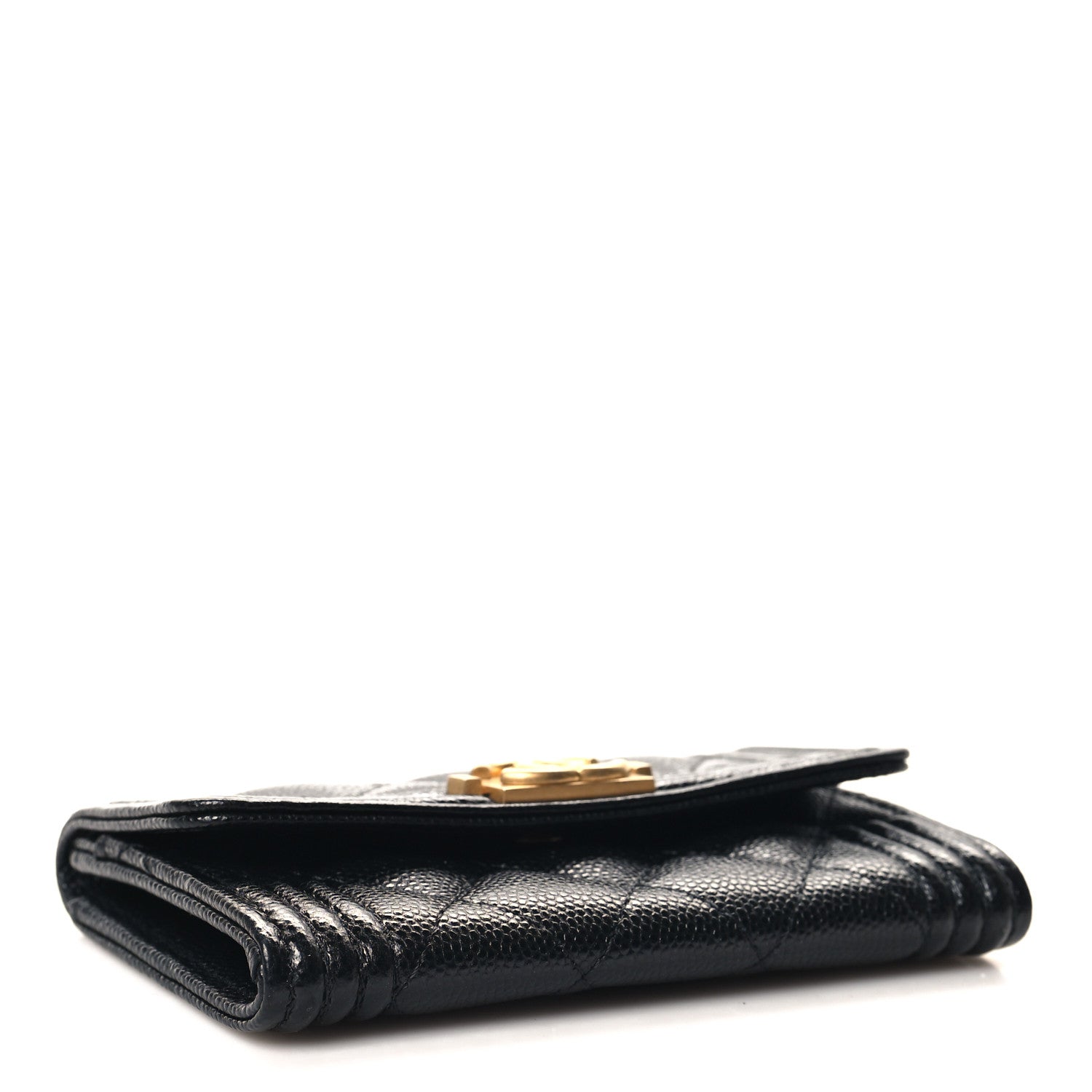 Chanel Caviar Quilted Boy Flap Card Holder Black 4 of 8