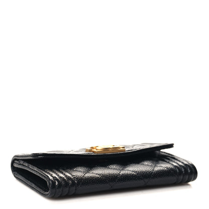 Chanel Caviar Quilted Boy Flap Card Holder Black 4 of 8