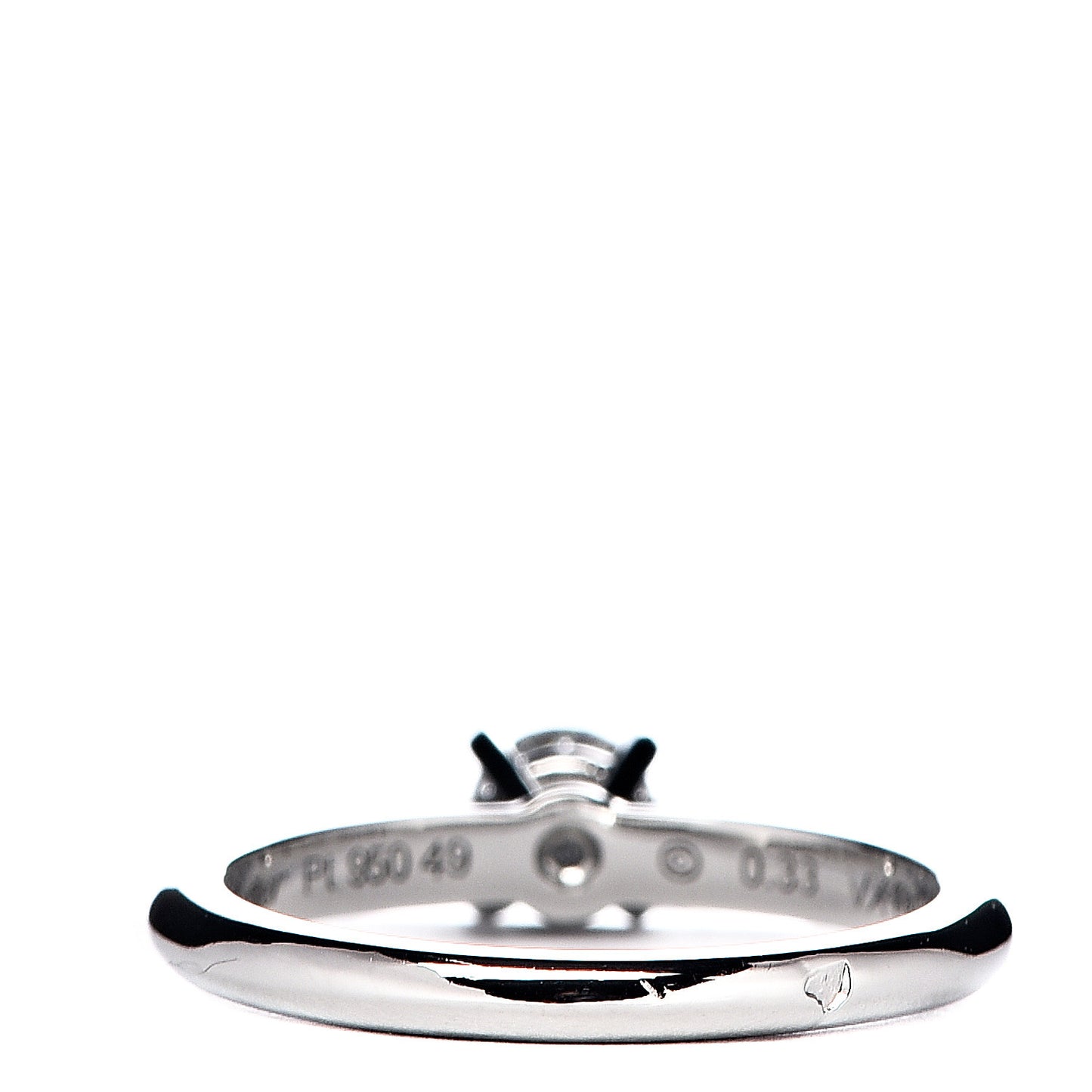 Platinum Diamond .33ct Solitaire 1895 Engagement Ring 49 4.75