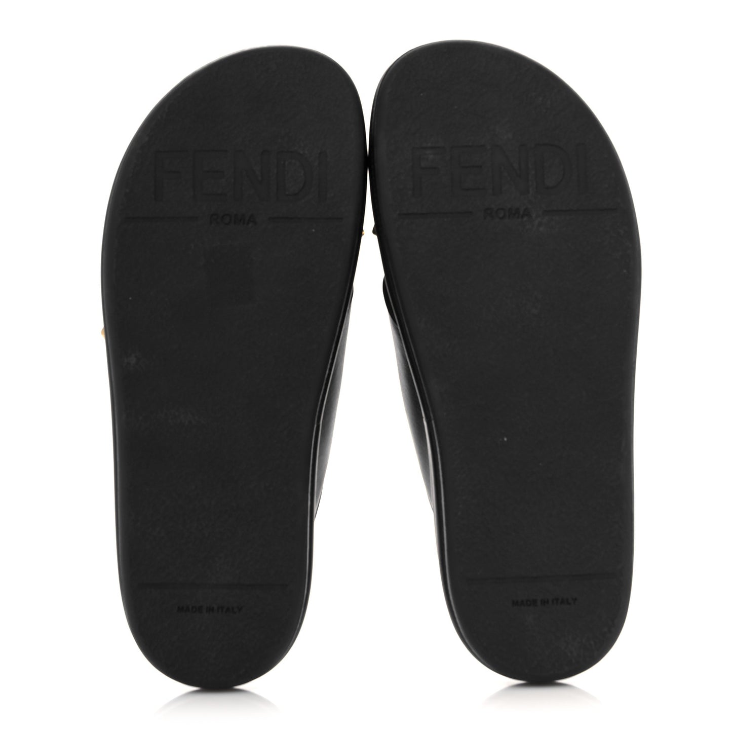 Vitello Womens Fendigraphy Slide Sandals 37 Black