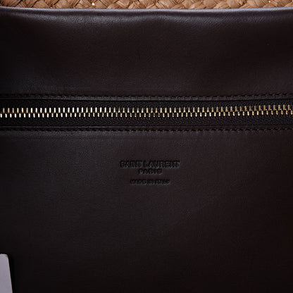 Saint Laurent Raffia Calfskin Medium Panier Tote 7 of 9