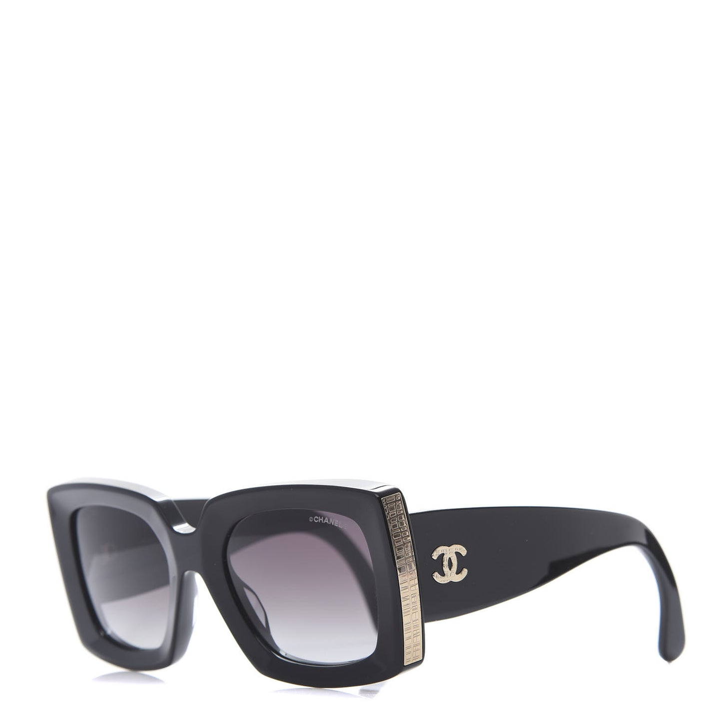 Acetate Rectangle Sunglasses 5435 Black