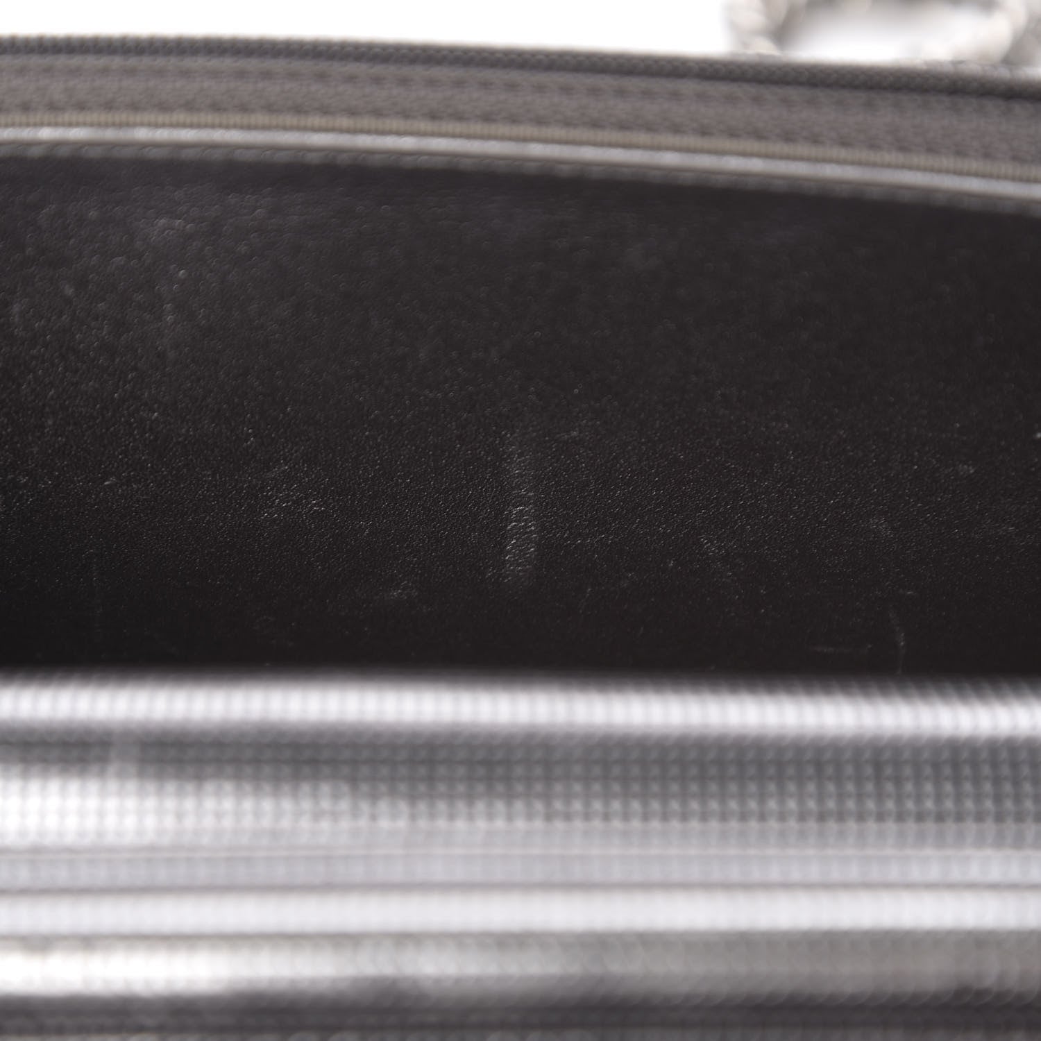 Chanel Metallic Calfskin Quilted Pixel Effect Wallet on Chain WOC Silver 7 of 13
