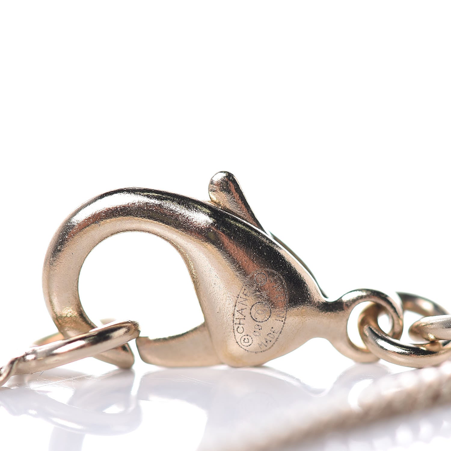 Chanel Pearl Crystal CC Bracelet Gold 3 of 5