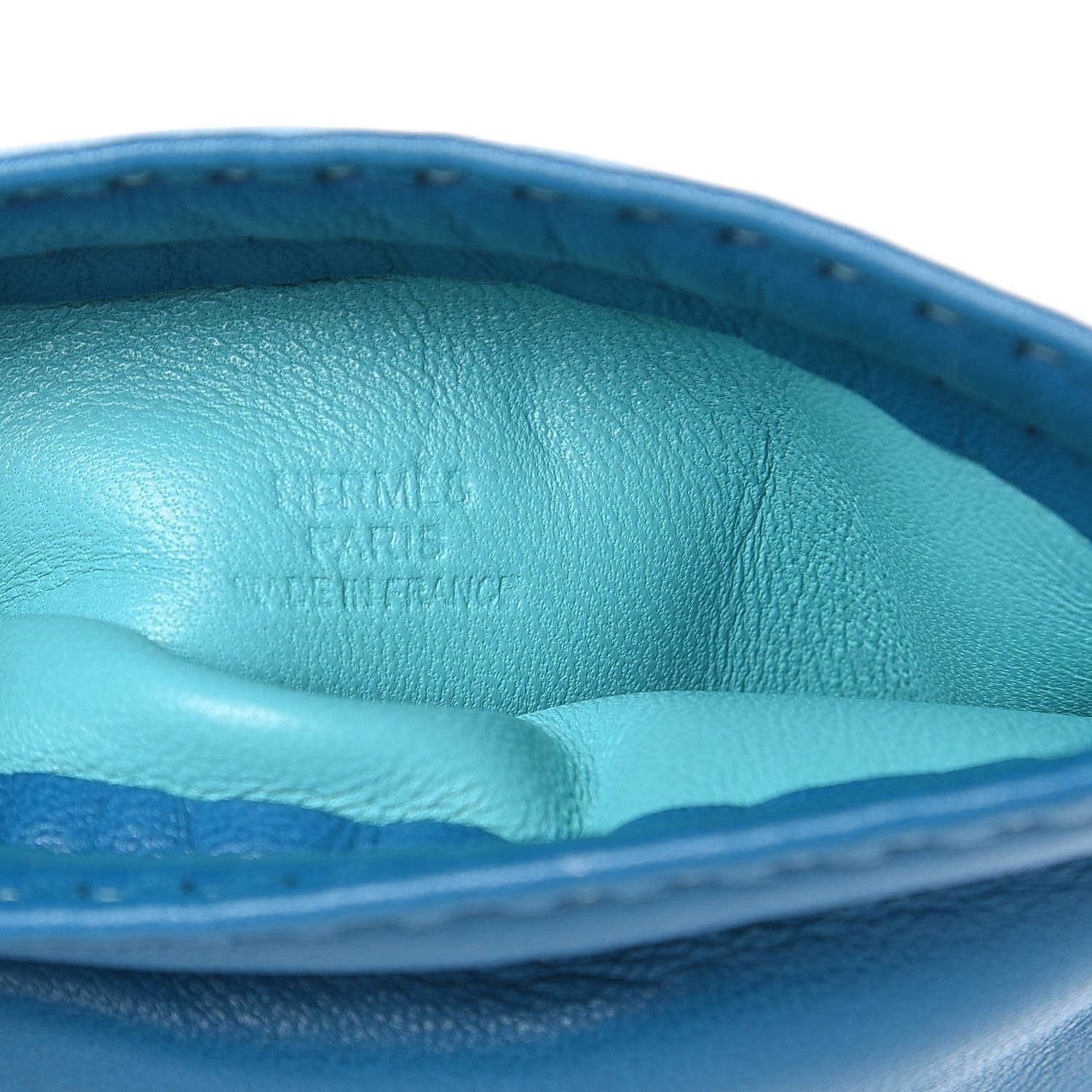 Hermes Lambskin Pilo Pouch Bleu Izmir Lagon 6 of 8