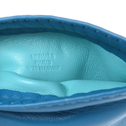 Hermes Lambskin Pilo Pouch Bleu Izmir Lagon 6 of 8
