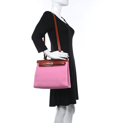 Hermes Toile Officier Vache Hunter Herbag Zip PM 31 5P Pink Cuivre 2 of 12