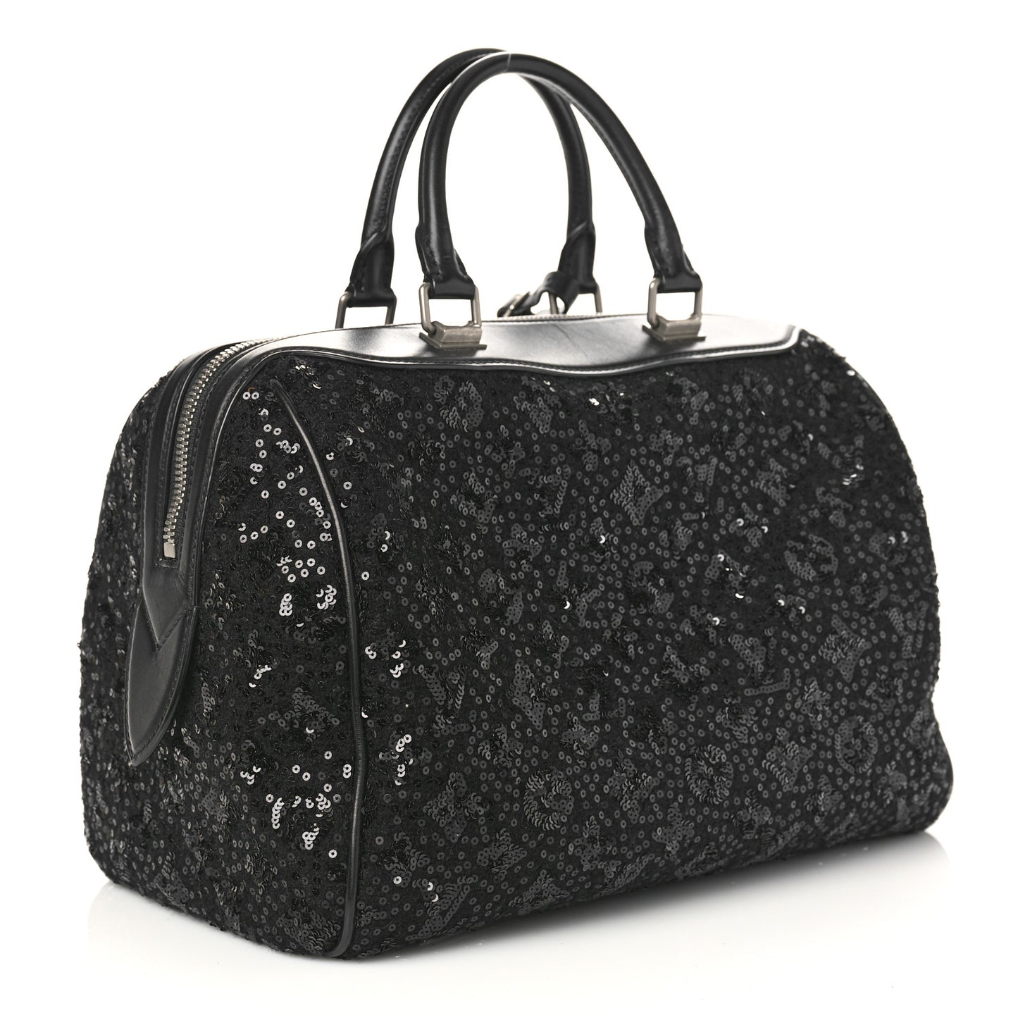 Sequin Monogram Sunshine Express Speedy Black
