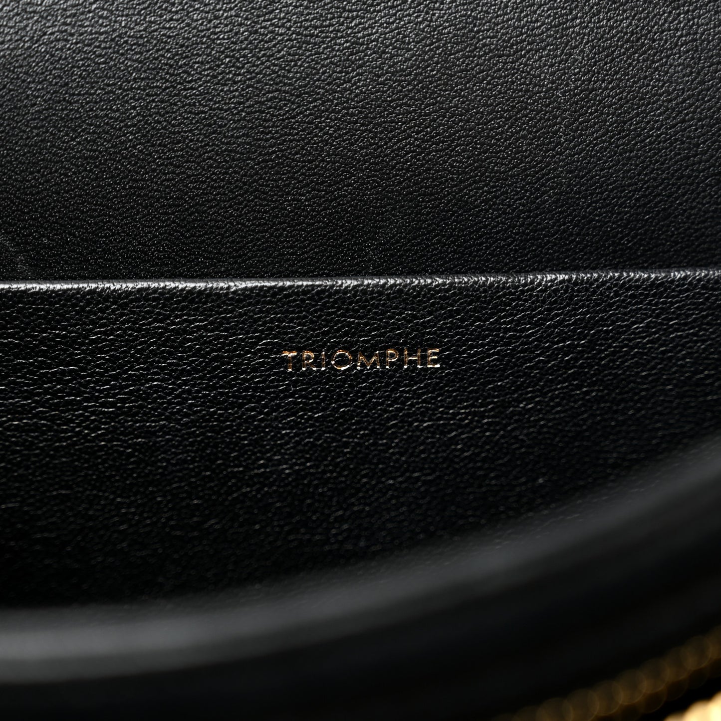 Shiny Calfskin Large Triomphe Black