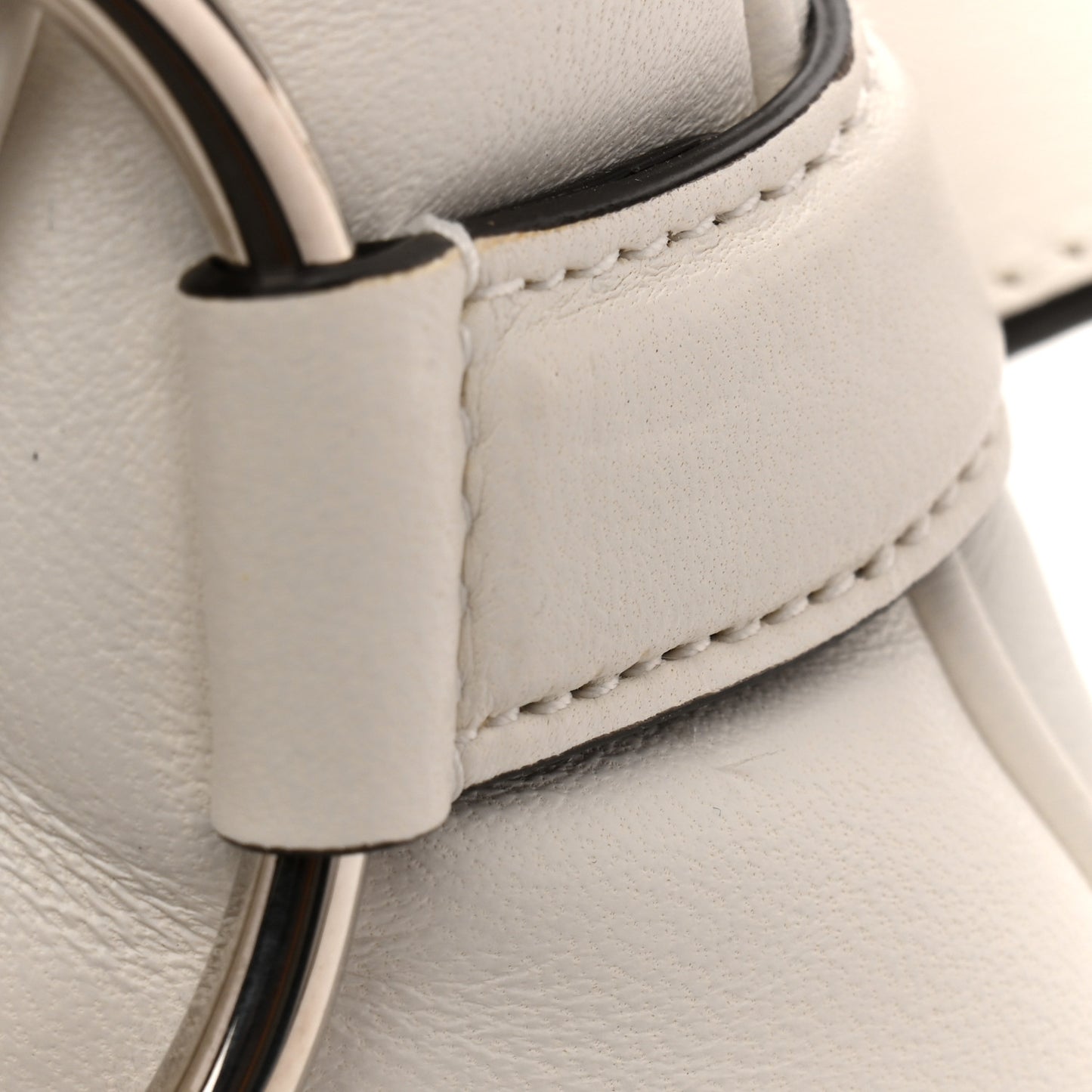Nappa Vertical Matelasse Small Maxi Horsebit Chain Shoulder Bag Great White