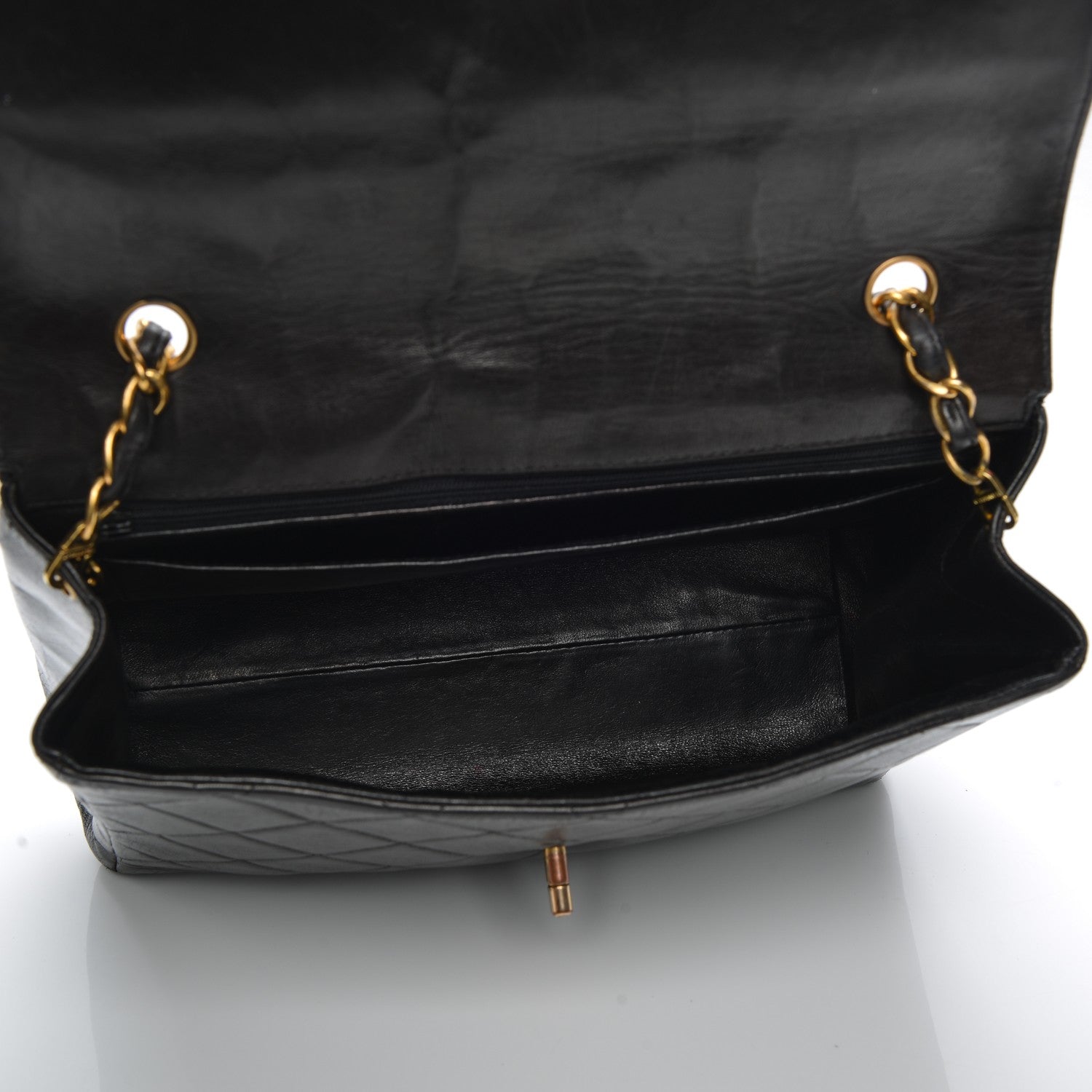 Chanel Lambskin Quilted Medium Single Flap Black 5 of 12