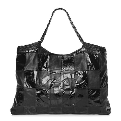 Chanel Patent Patchwork Large Brooklyn Tote Black 1 of 15