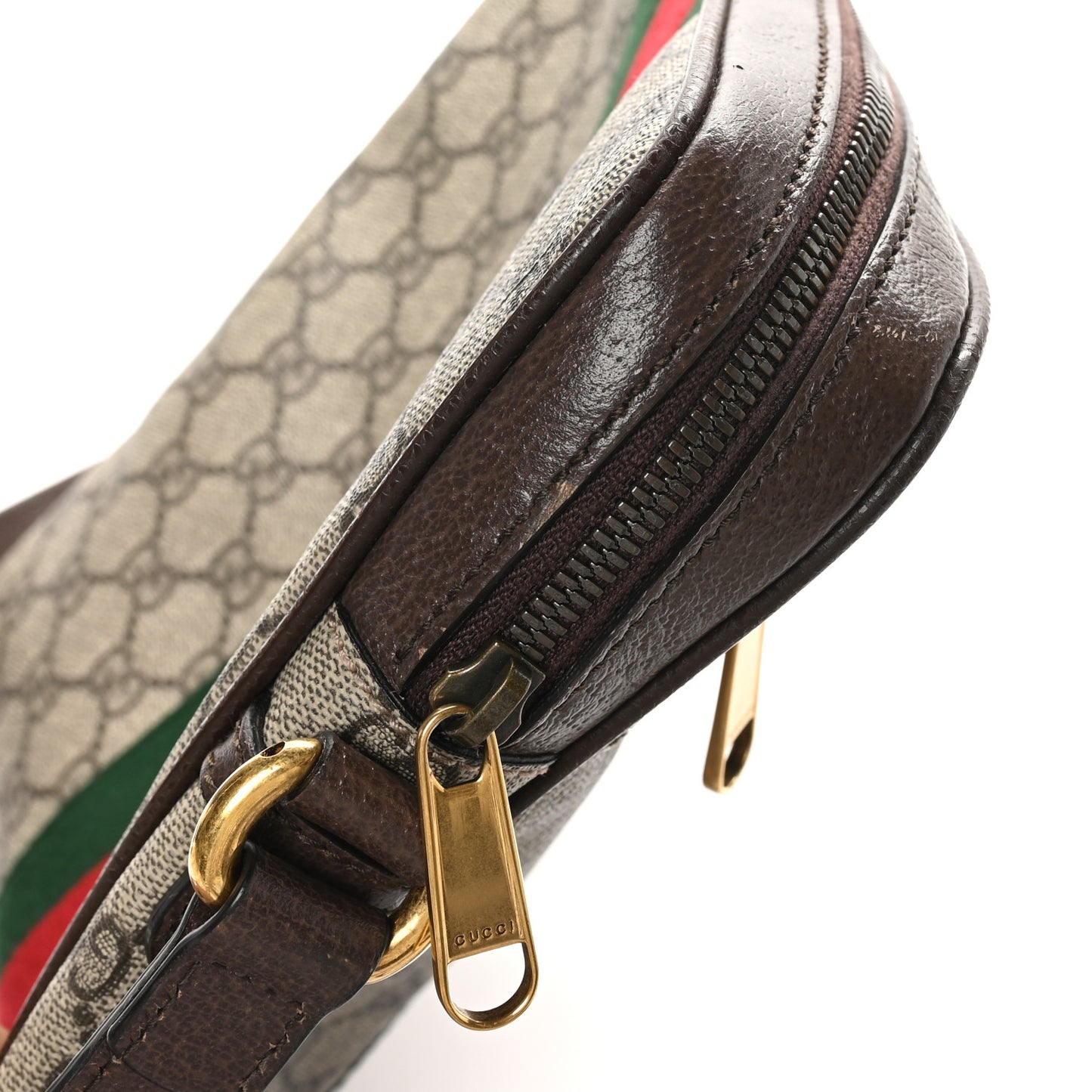 GG Supreme Monogram Web Small Ophidia Messenger Bag Brown