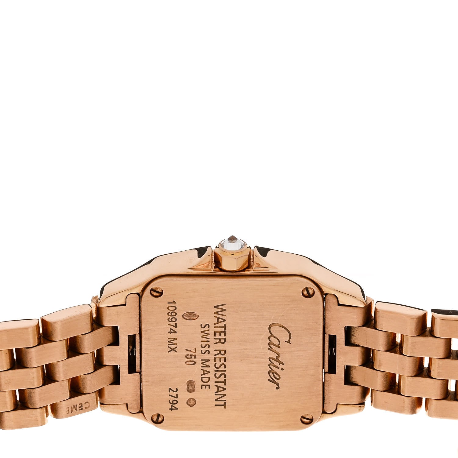 Cartier 18K Pink Gold Diamond Bezel 20mm Santos Demoiselle Quartz Watch 4 of 4