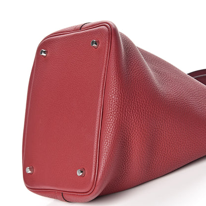 Hermes Taurillon Clemence Picotin Lock 22 MM Rouge Grenat 9 of 10