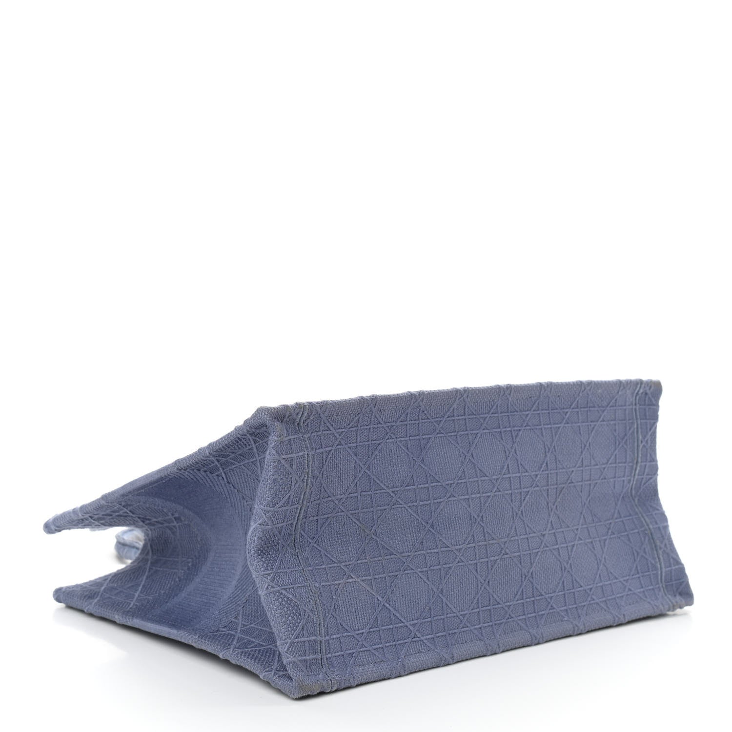 Christian Dior Embroidered Cannage Medium Book Tote Denim Blue 4 of 11