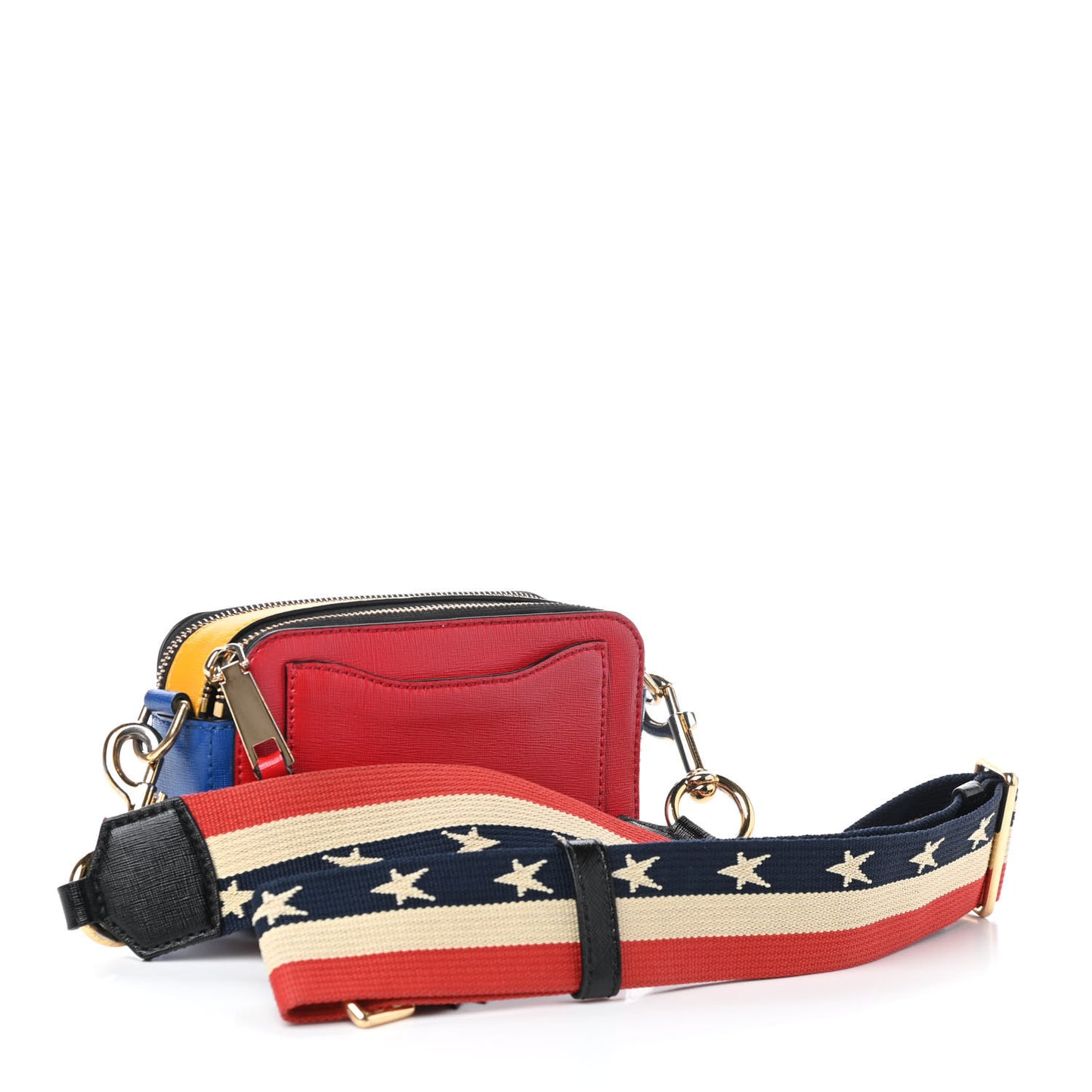 Calfskin Snapshot Double Zip Small Camera Bag Multi