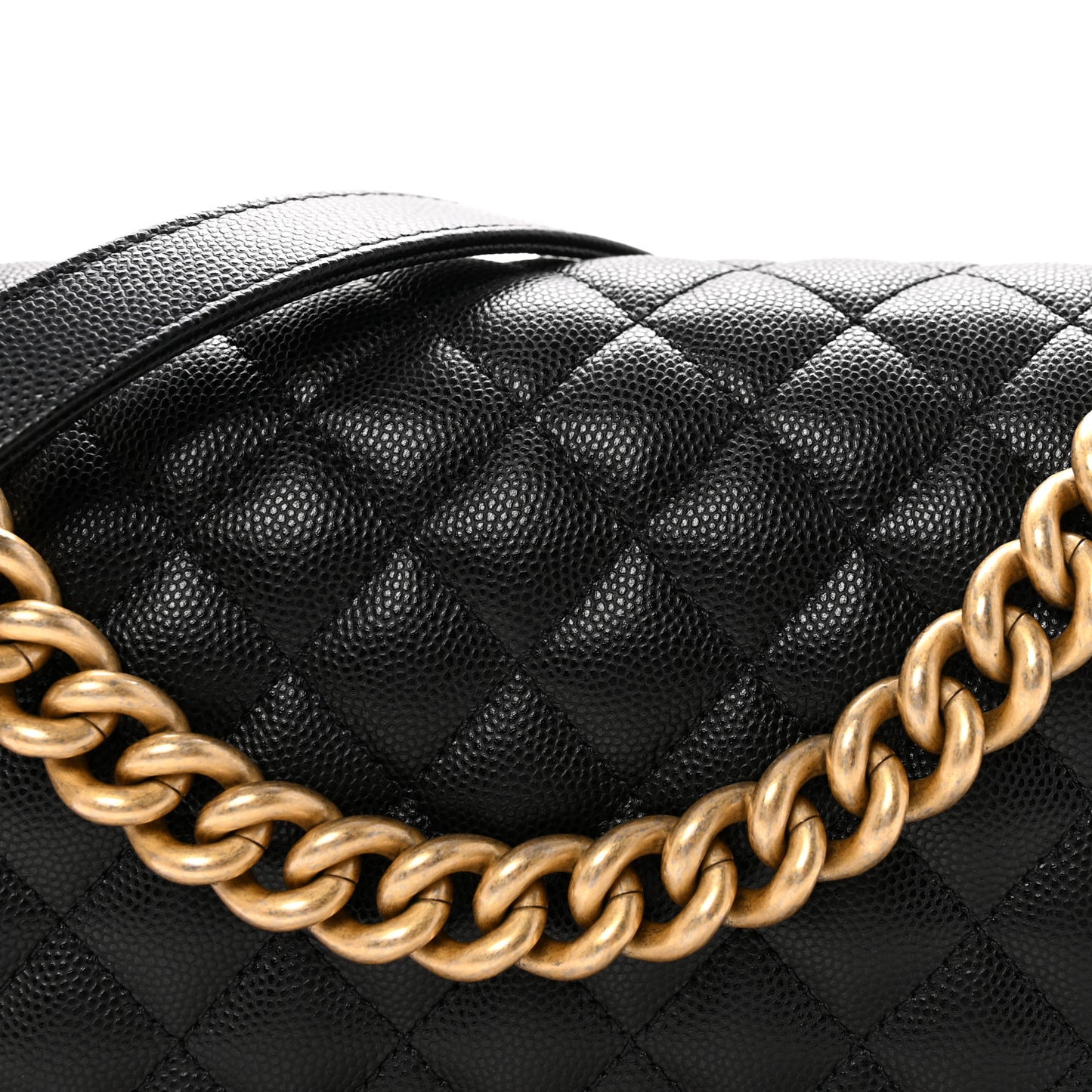 Caviar Quilted Medium Boy Flap Black