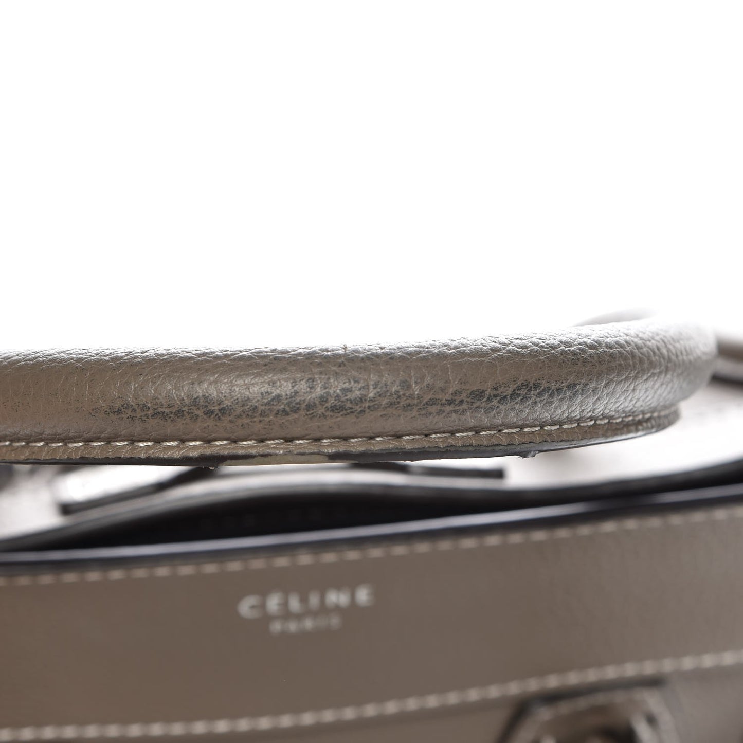 Drummed Calfskin Mini Luggage Souris