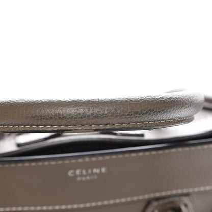 Celine Drummed Calfskin Mini Luggage Souris 8 of 10