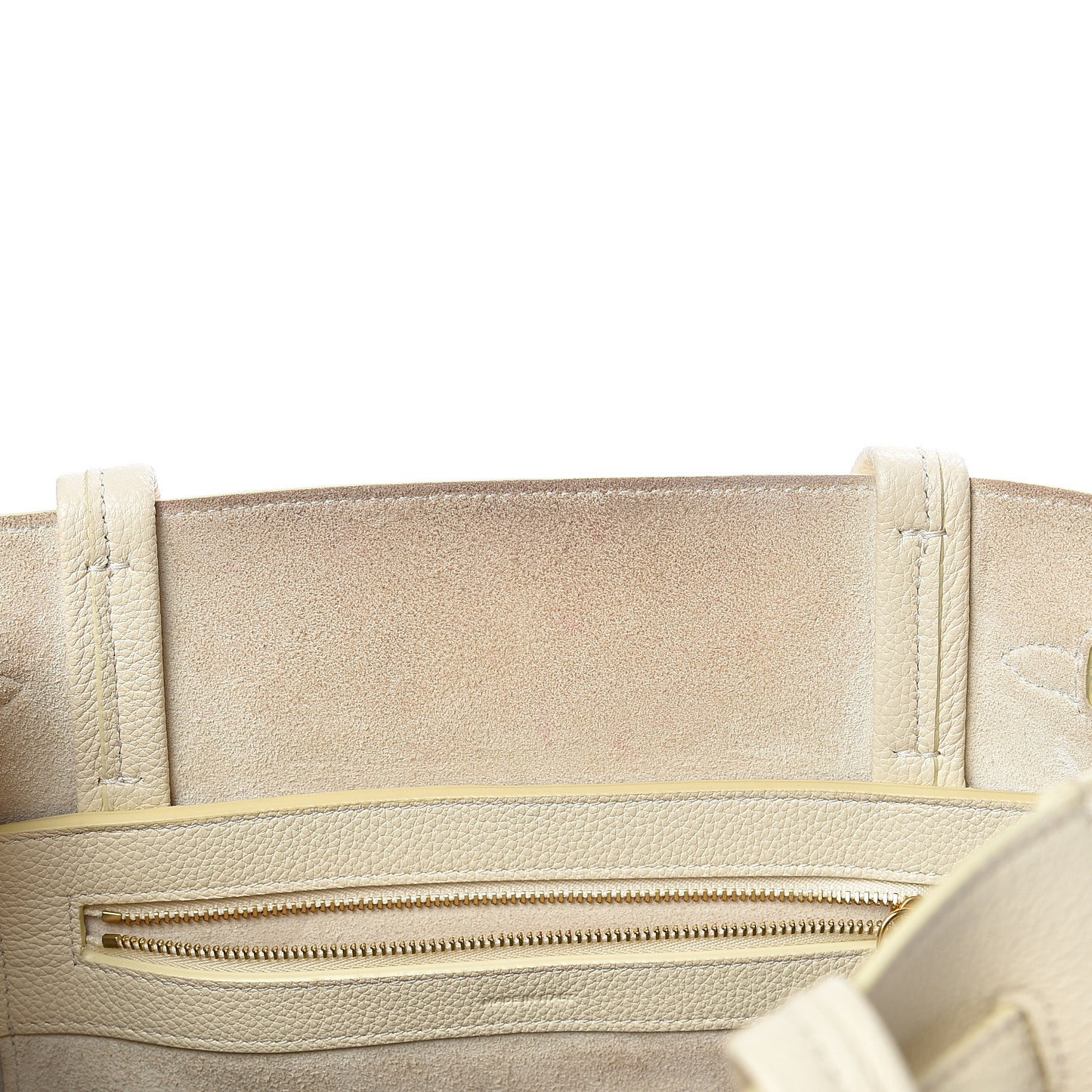 Soft Grained Calfskin Small Belt Cabas Phantom Vanilla
