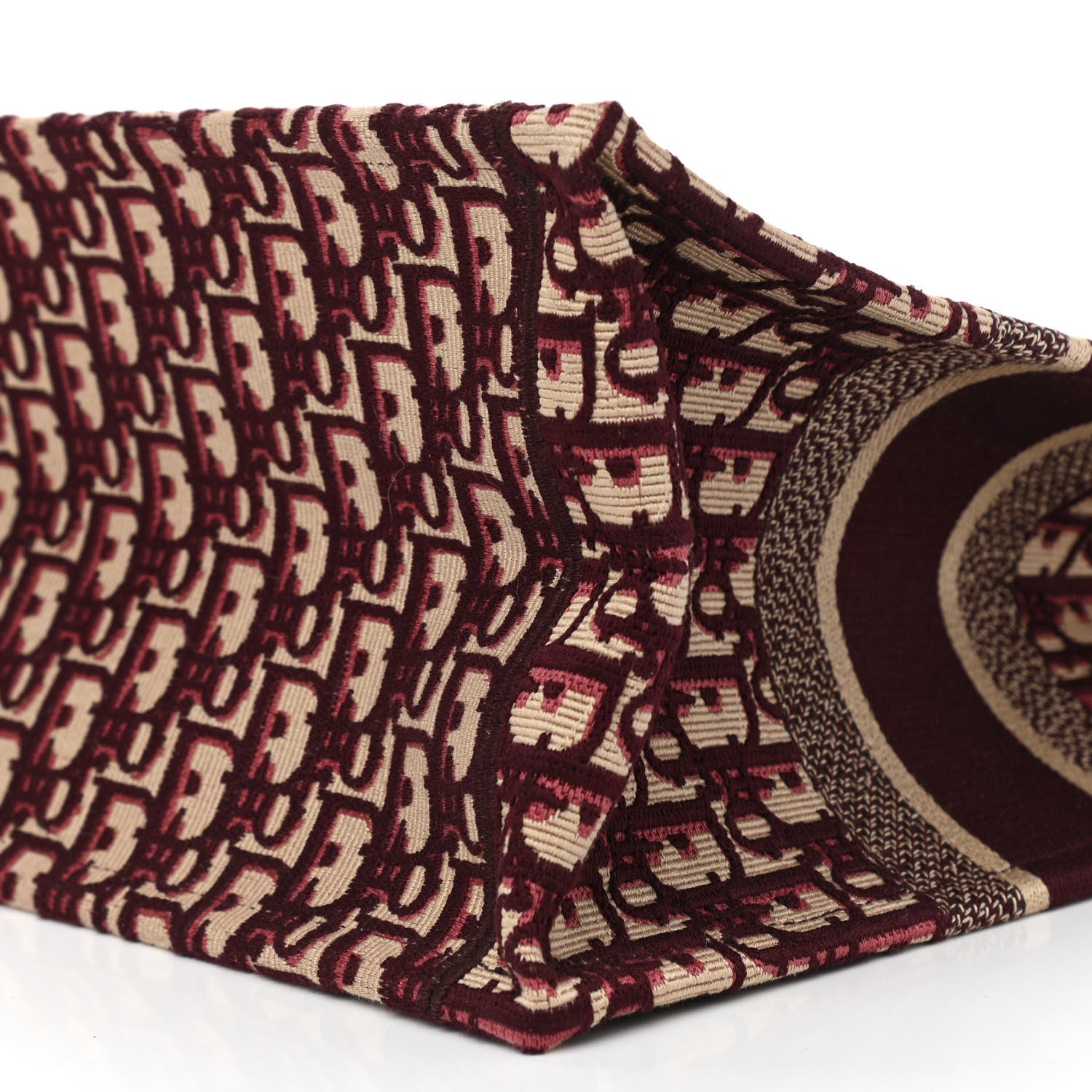 Christian Dior Oblique Medium Book Tote Burgundy Multicolor 9 of 9