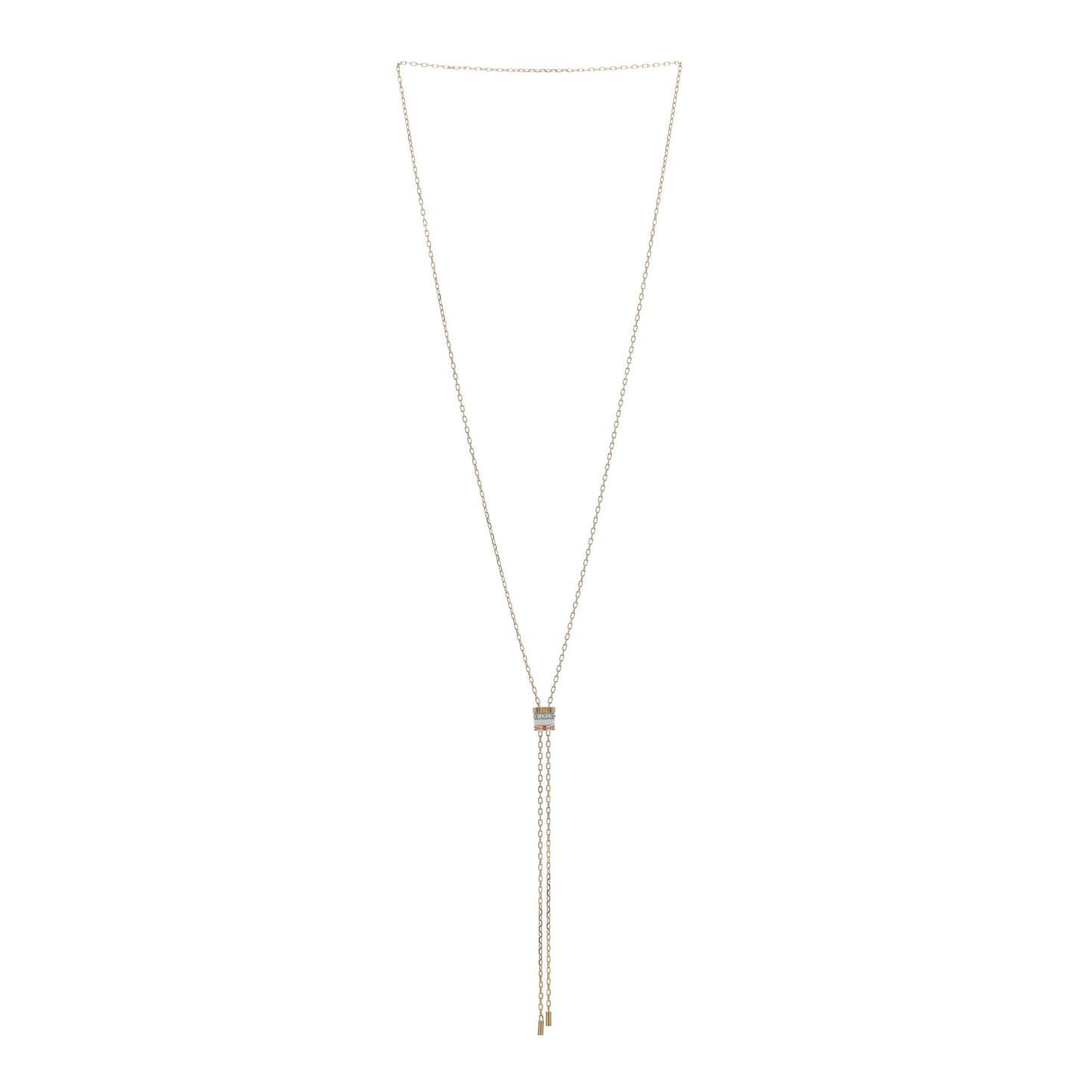 18K White Yellow Rose Gold Diamond Ceramic SM Quatre White Edition Tie Necklace