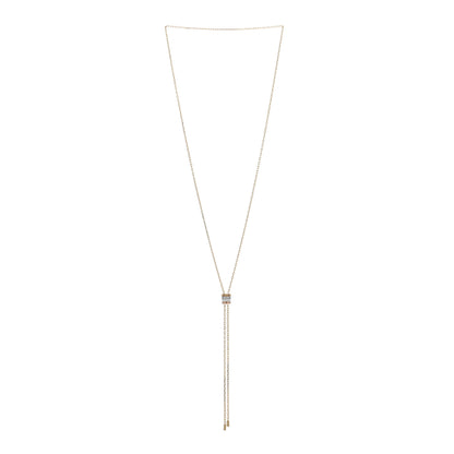 Boucheron 18K White Yellow Rose Gold Diamond Ceramic SM Quatre White Edition Tie Necklace 2 of 4