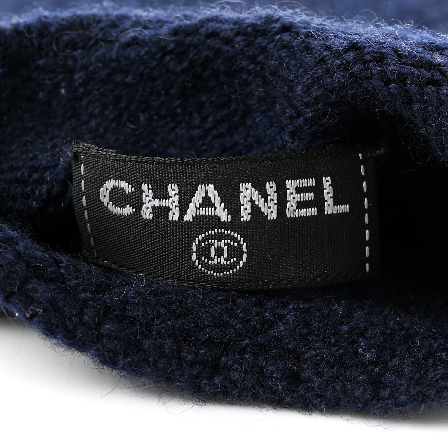 Cashmere Knit CC Gloves Blue