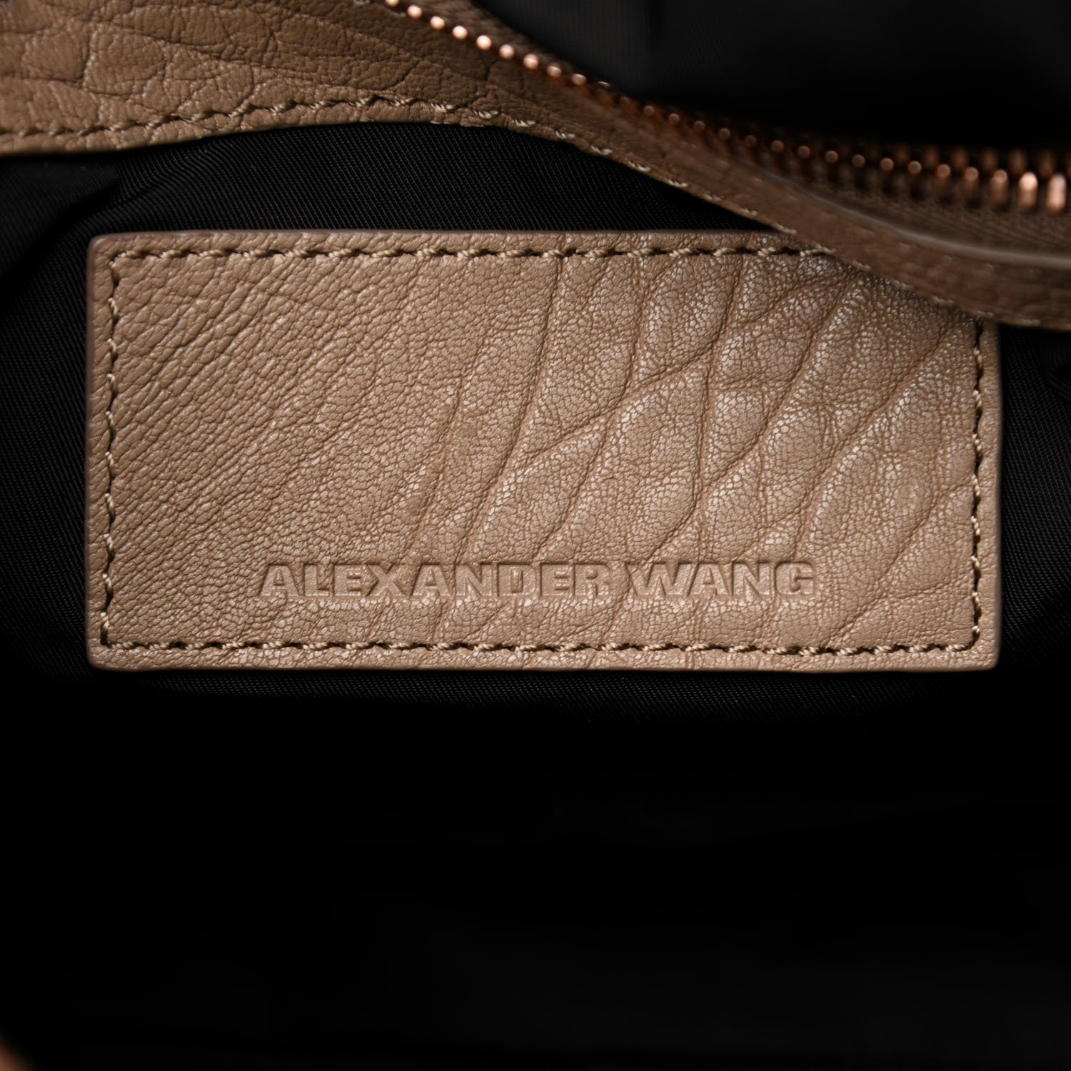 Alexander Wang Pebbled Lambskin Mini Rockie Latte Rose Gold Hardware 5 of 8