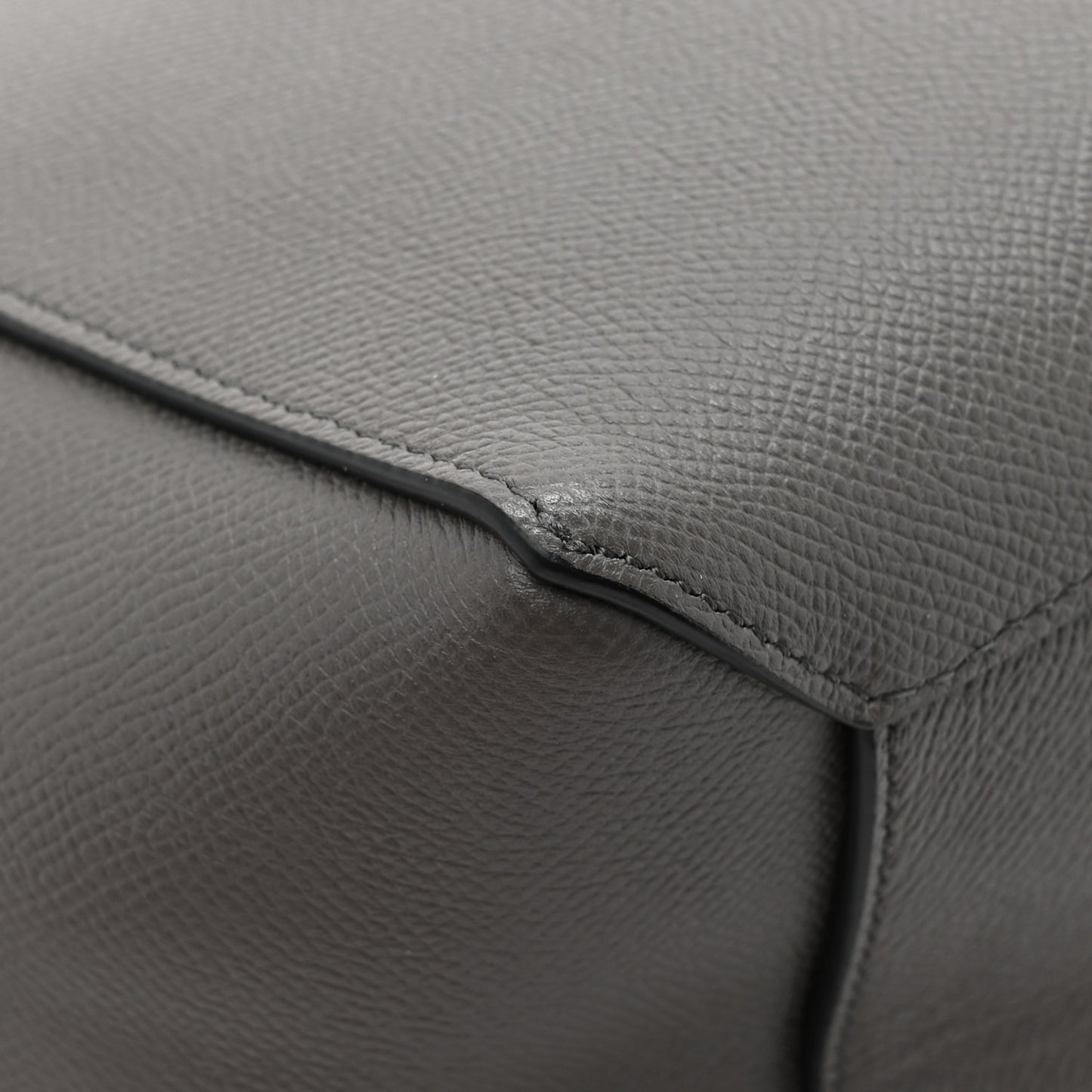 Grained Calfskin Micro Belt Bag Grey