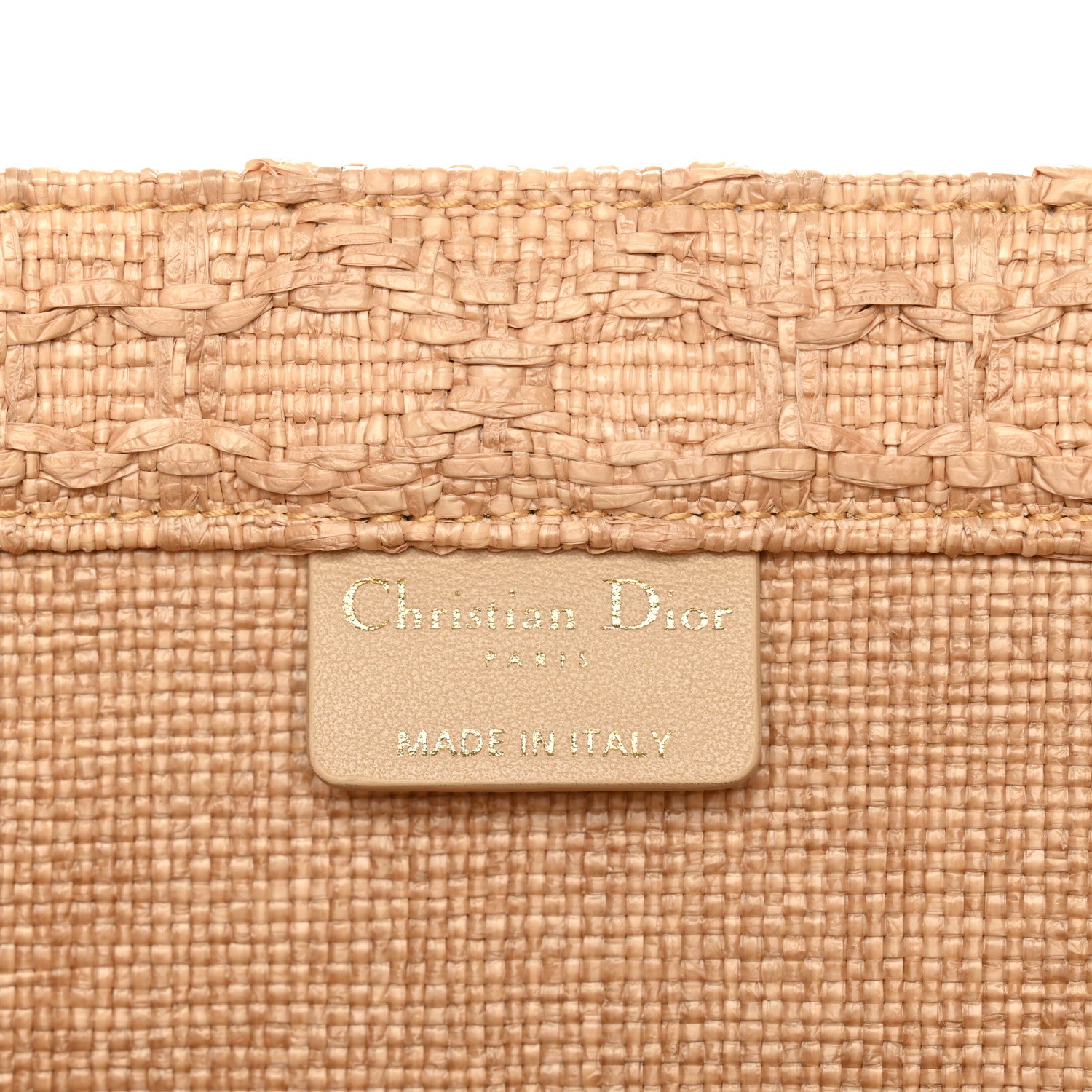 Christian Dior Raffia Cannage Medium Book Tote Natural 6 of 11
