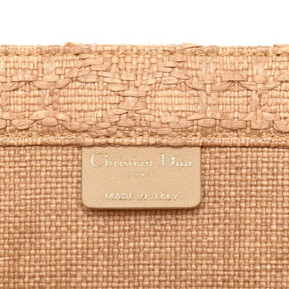 Christian Dior Raffia Cannage Medium Book Tote Natural 6 of 11
