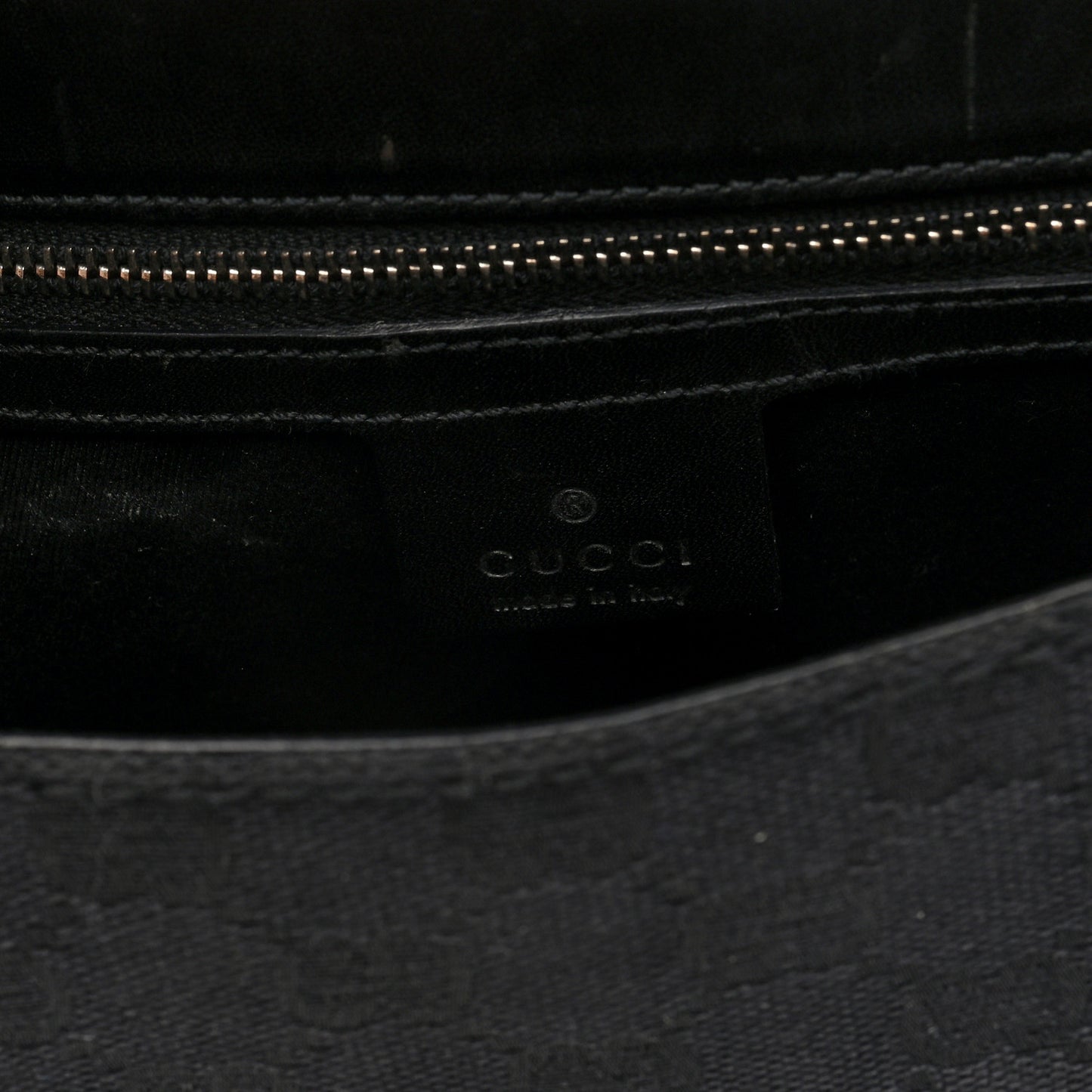 Monogram Horsebit Chain Studded Flap Shoulder Bag Black