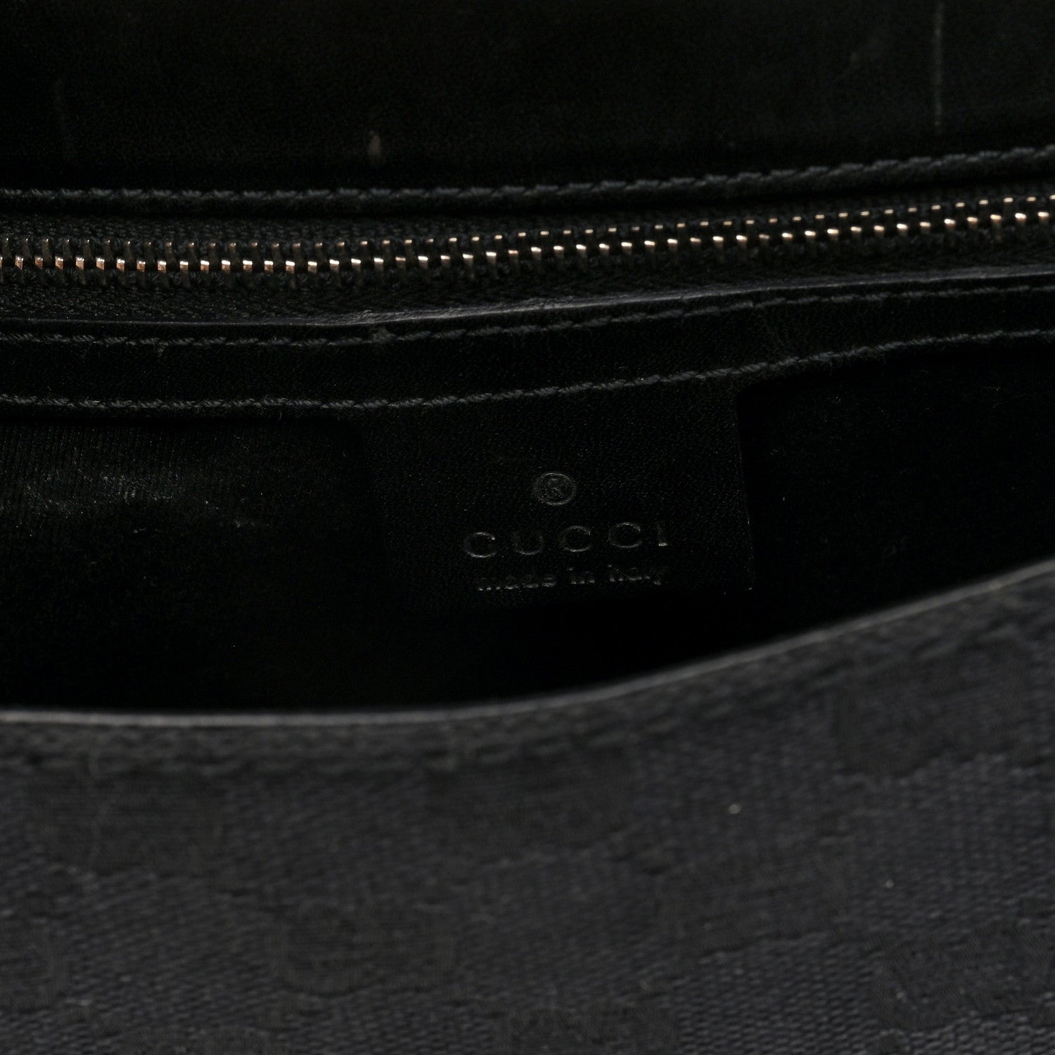 Gucci Monogram Horsebit Chain Studded Flap Shoulder Bag Black 6 of 10