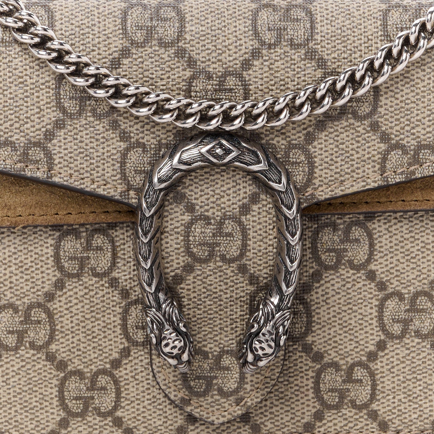 Gucci GG Supreme Monogram Super Mini Dionysus Shoulder Bag Taupe 7 of 10