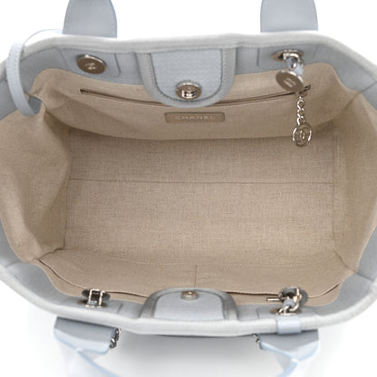 Chanel Mixed Fibers Small Deauville Tote Light Blue 6 of 10