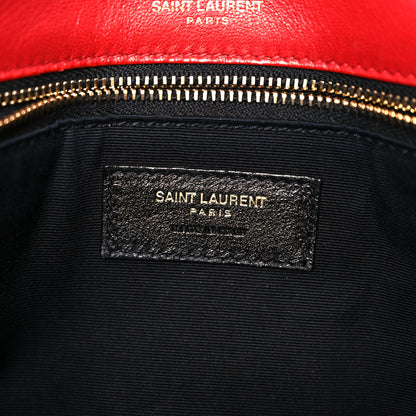Saint Laurent Lambskin Matelasse Monogram Medium Niki Chain Satchel Rouge Eros 6 of 11