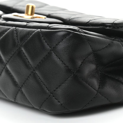 Chanel Lambskin Quilted Mini Rectangular Pearl Crush Flap Black 9 of 9