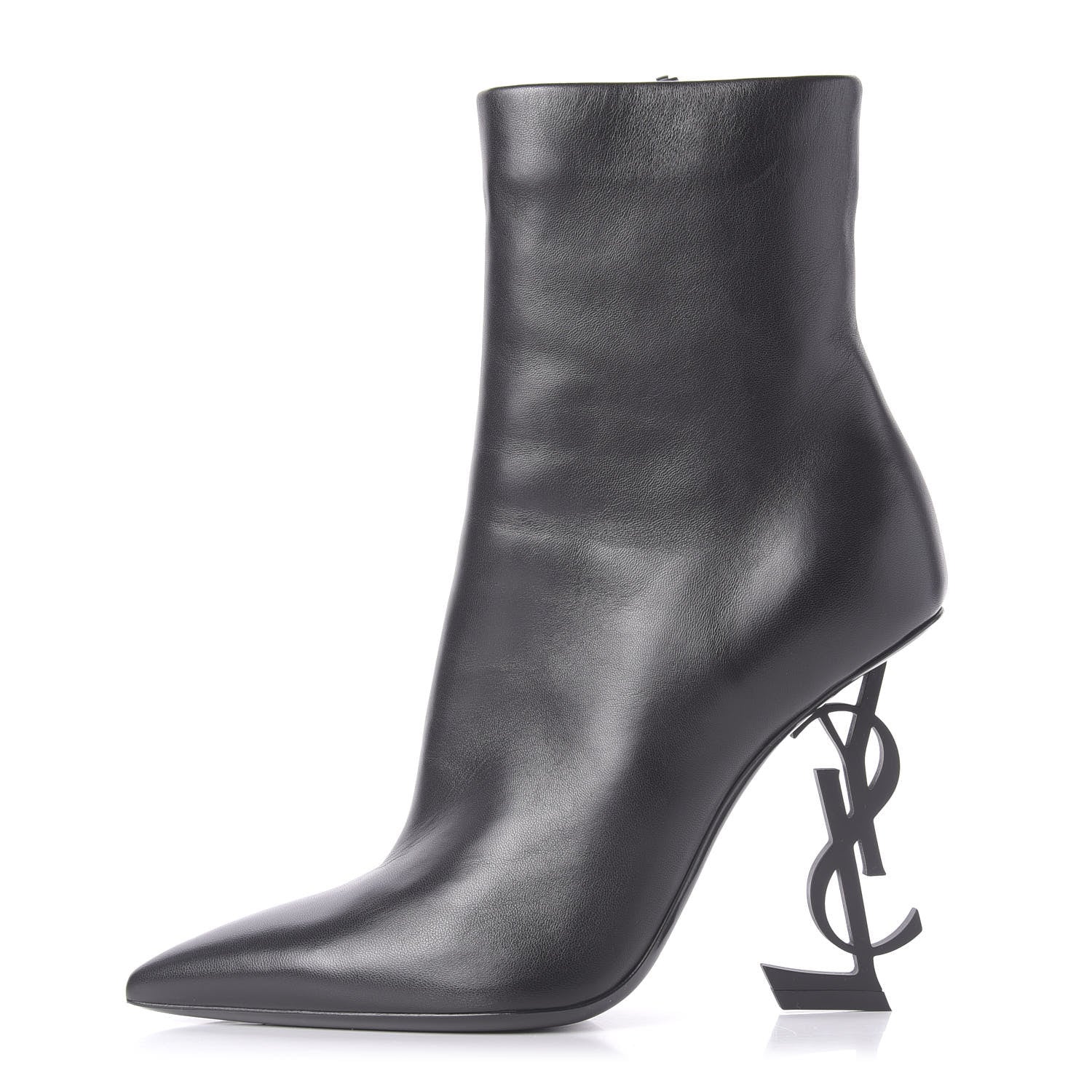Saint Laurent Calfskin Opyum Ankle Boots 36 Black 1 of 10