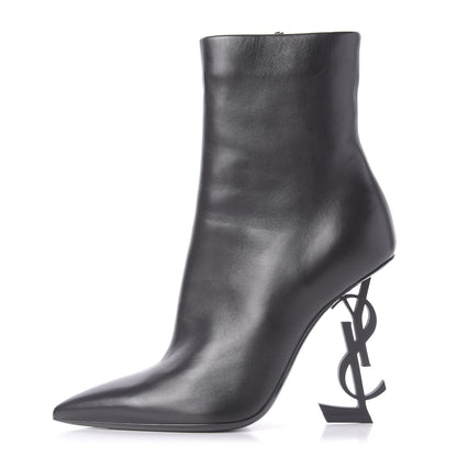Saint Laurent Calfskin Opyum Ankle Boots 36 Black 1 of 10