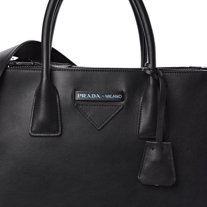 Prada Calfskin Concept Top Handle Bag Black 9 of 9