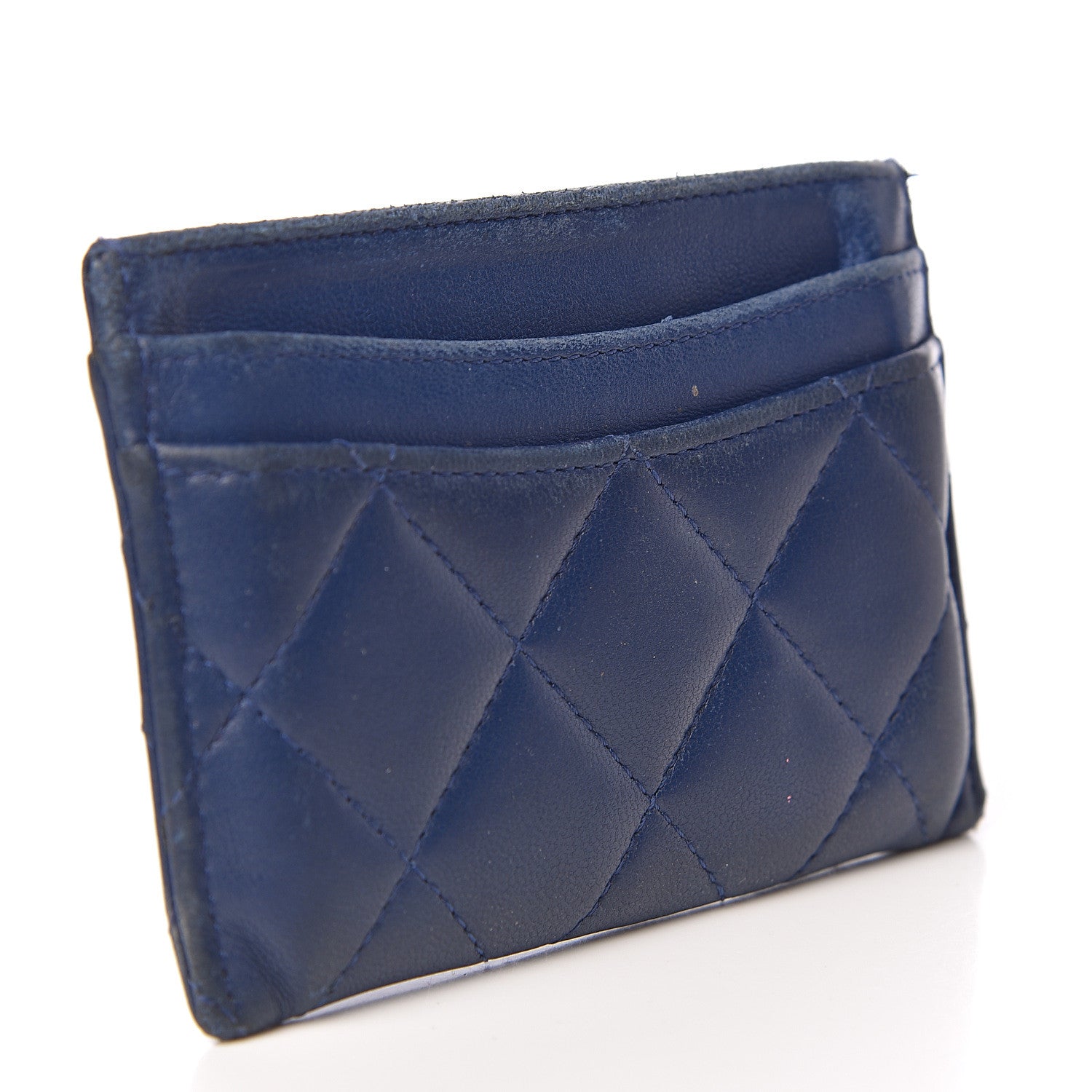 Chanel Lambskin Quilted Card Holder Navy Blue 3 of 13