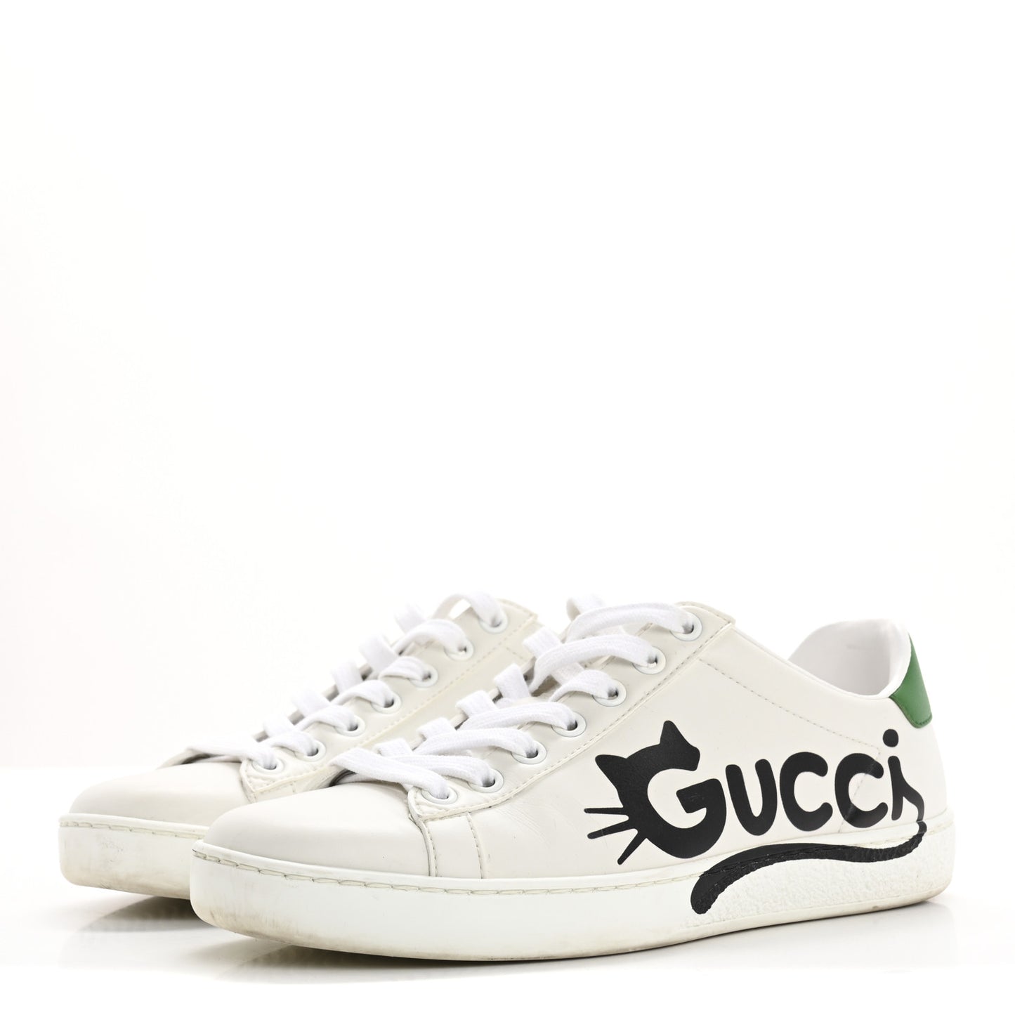 Calfskin Cat Womens Ace Sneakers 35 White