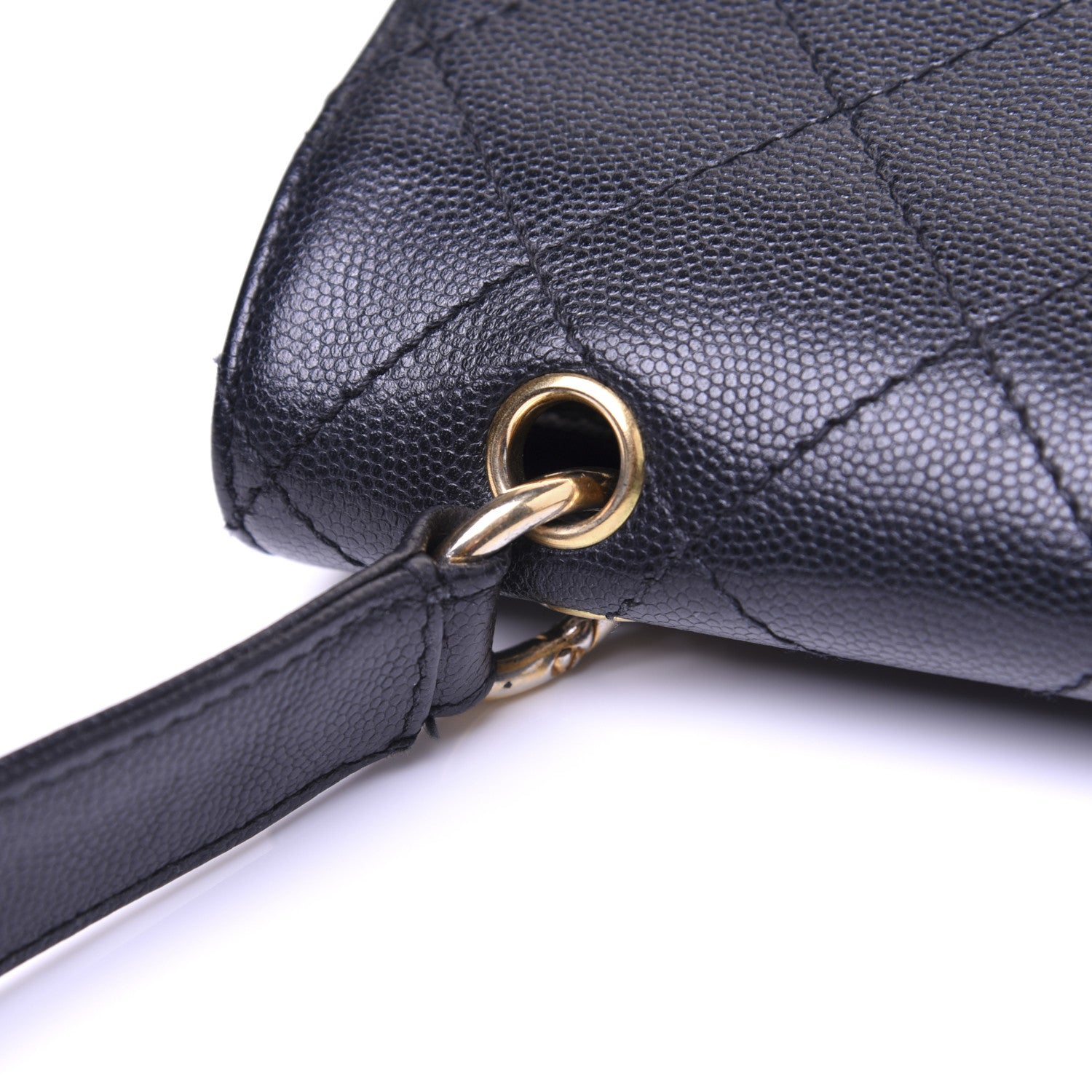 Chanel Caviar Diamond Stitched Flap Shoulder Bag Black 18 of 18