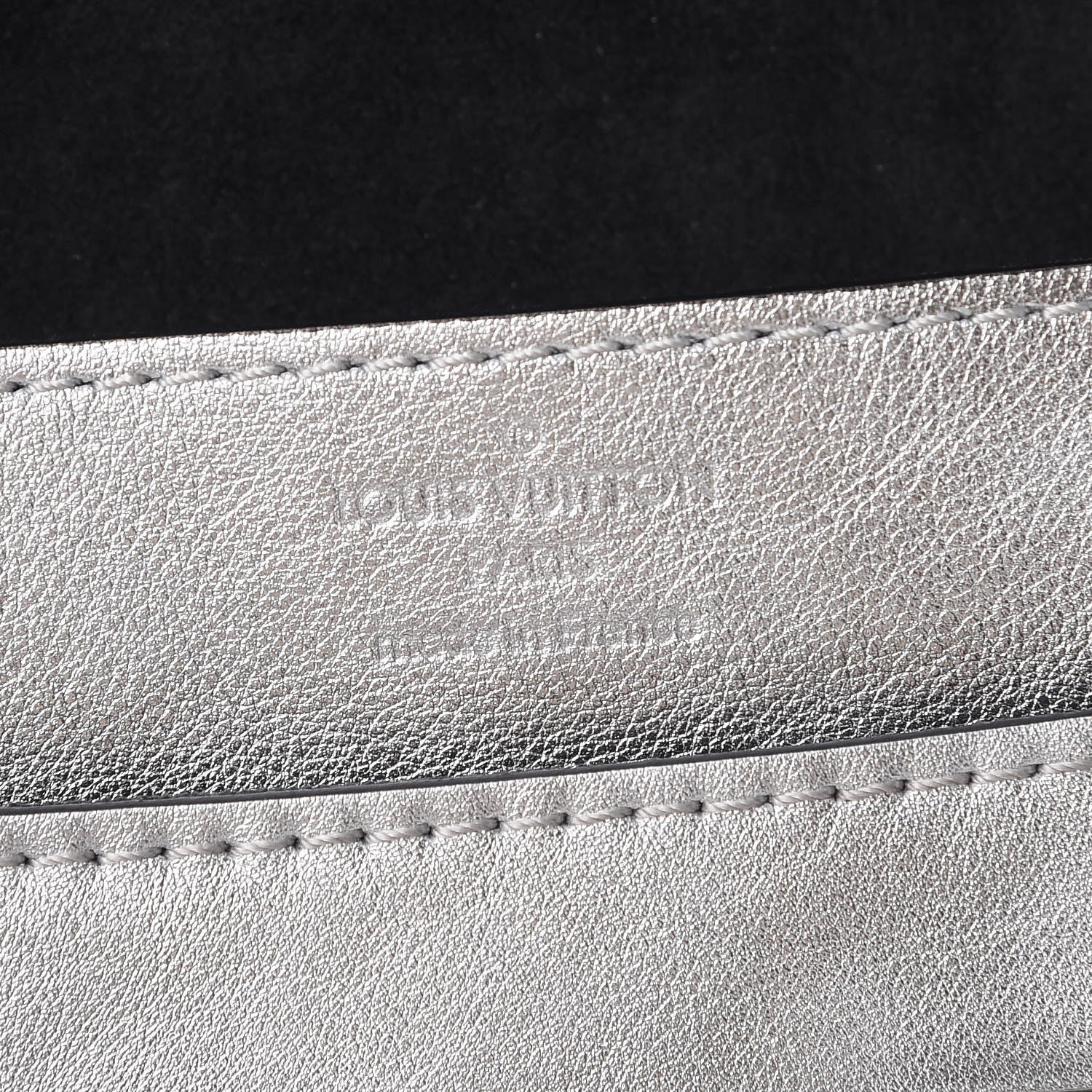 Louis Vuitton Metallic Calfskin Louise EW Lock Clutch Silver 7 of 9