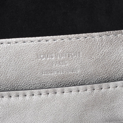 Louis Vuitton Metallic Calfskin Louise EW Lock Clutch Silver 7 of 9