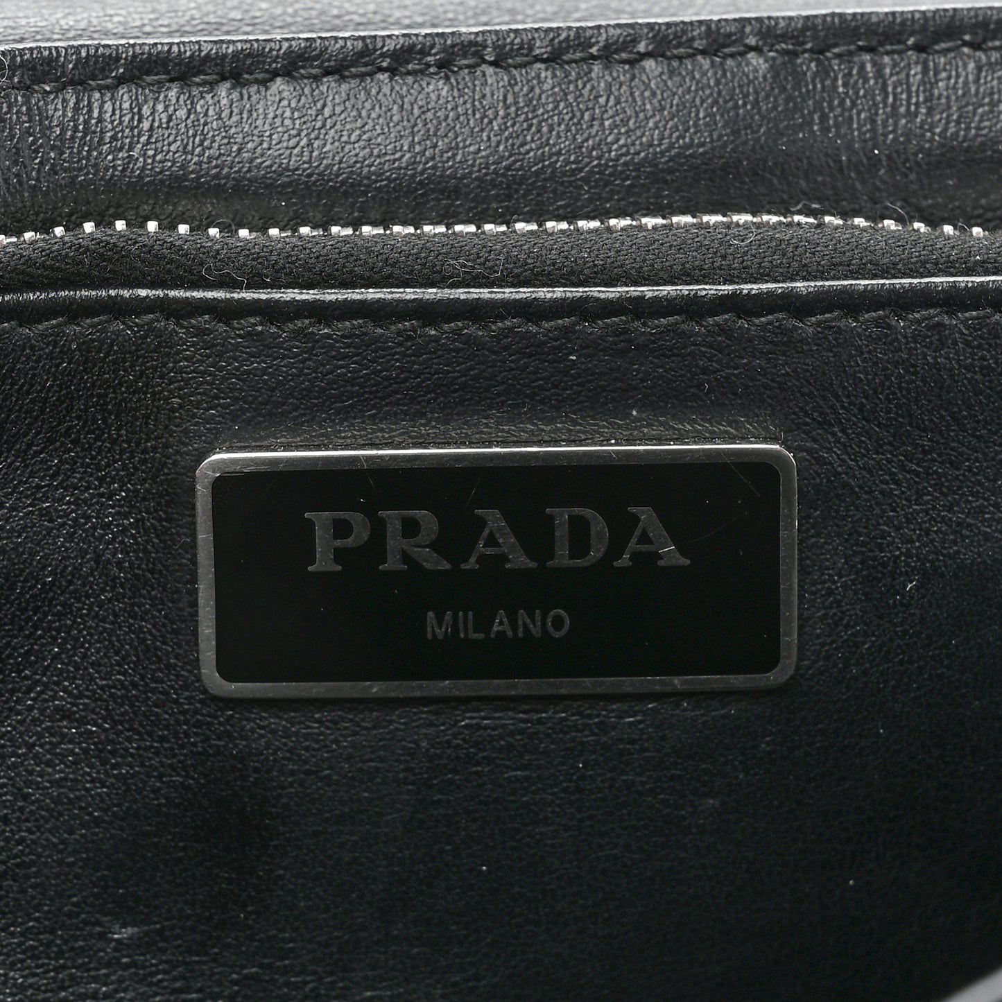 Re-Nylon Spazzolato Double Pocket Buckle Shoulder Bag Black