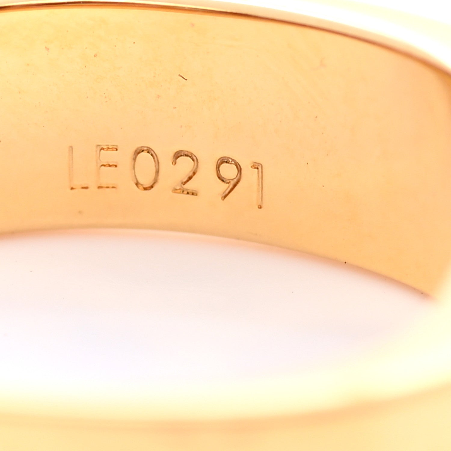 Louis Vuitton Brass Monogram Engraved Nanogram Ring M Gold 7 of 8