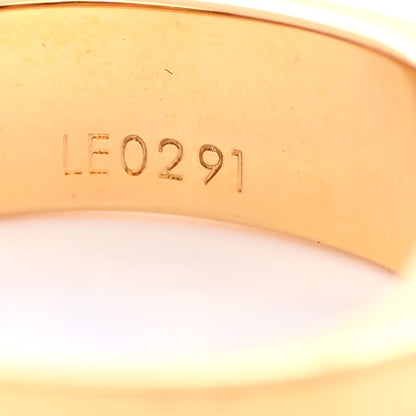 Louis Vuitton Brass Monogram Engraved Nanogram Ring M Gold 7 of 8